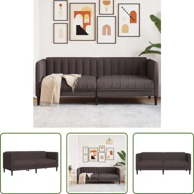 Produktbild von The Living Store Sofa 2-Sitzer Dunkelbraun Stoff