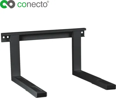 Produktbild von conecto CC50302 Universal-/Mikrowellenhalterung für Wandmontage Längenverstellbare Ausleger (385-535mm), Auslegerbreite: 43cm, Traglast: max. 35,0kg, schwarz