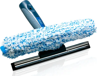 Produktbild von Kombi Fensterwischer & Fenster-Abzieher Profi Set 2in1 - Wischbreite 25cm | Wischer in 3 Größen 25,35,45 | streifenfrei | inkl. Gratisprobe Profi-Glasreiniger / Fensterreiniger