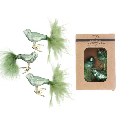 Produktbild von Inge‘s Christmas Decor 16117P044, Glas, Grün, 4,5 cm, 3 Stück(e)