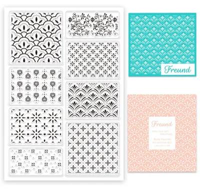 Productafbeelding van Achtergrondstempels voor kaarten en scrapbooken - 8 designs