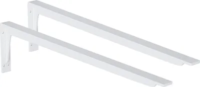 Produktbild von 2x Schwerlast Regalhalter Regalhalterung Regalträger Regal Winkel Wand bis 200kg Weiß 590x245mm