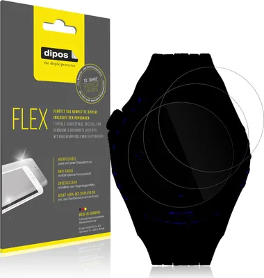 Produktbild von 2x Schutzfolie für Swatch Scubaqua SSCU09 Folie, 100% Displayabdeckung, dipos Flex