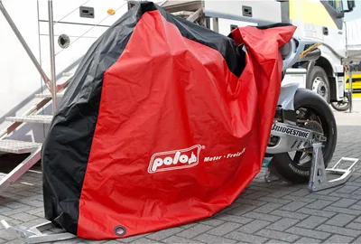 POLO Outdoor Abdeckplane rot/schwarz Größe M = 250/150/64cm