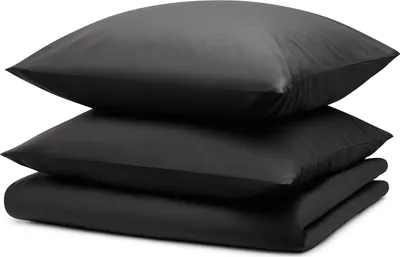Produktbild von Blumtal Bettwäsche 200x200cm + 2x Kissenbezug 80x80cm - Mikrofaser Bed Sheets 200x200cm - 3-er Set Bettwäsche Dunkelgrau