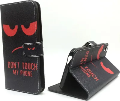 Produktbild von Handyhülle Tasche für Handy Alcatel One Touch Idol 3 5.5 Zoll Dont Touch Rot