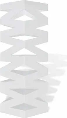 Obrázok produktu pre vidaXL Držiak na dáždnik Stojan na dáždnik Walking Stick Steel White Square 48,5 cm