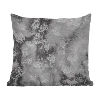 Produktbild von MuchoWow® Zierkissen Sofakissen Wohnzimmer Dekokissen 50x50 cm Schwarz - Farbe - Grau - Komfort - Sofakissen