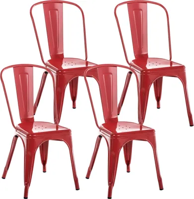 Produktbild von 4er Set Stuhl HLO-CP57  rot