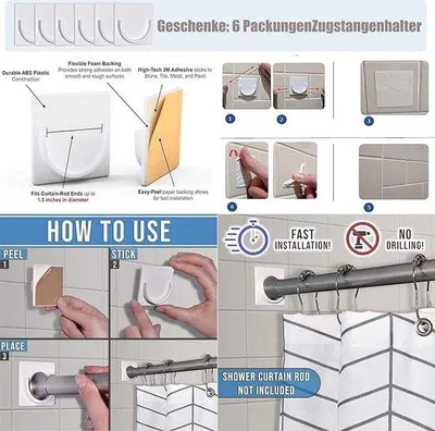 Productafbeelding van Famanu gordijnstangen, metaal, 330 cm - Eenvoudige montage zonder boren