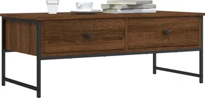 Produktbild von Couchtisch Braun Eichen-Optik 101x49x39,5 cm Holzwerkstoff , Couchtische 2024 Neu