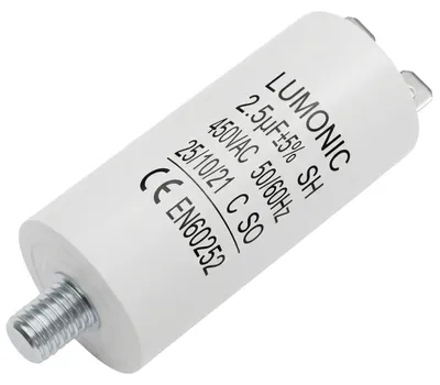 Startcondensator 2,5µF 450V, 26x55mm, mit Stecker