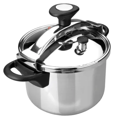 Schnellkochtopf 8 Liter Edelstahl Silber