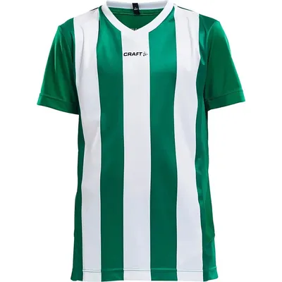 Produktbild von Craft Progress Stripe Trikot Kurzarm Kinder - Grün / Weiß