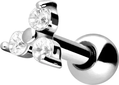 Produktbild von Ohrpiercing Chirurgenstahl Ohrpiercing KRISTALLBLUME