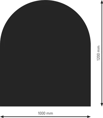 Produktbild von Raik Bodenplatte B3 Halbrund schwarz pulverbeschichtet 1200x1000 mm