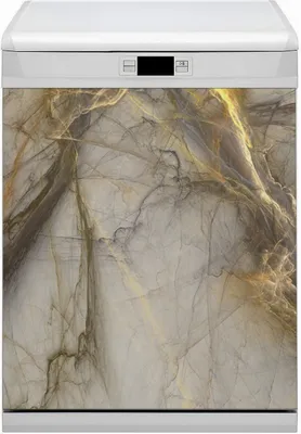 Produktbild von Abwaschbar 60x80 cm Geschirrspüle Magnetmatte Küche Dekorative  - Marmorgold