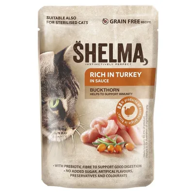 Immagine prodotto di SHELMA Rich in turkey in sauce - nassfutter für Katzen - 85g