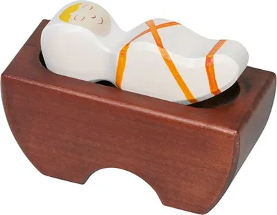 Image de Holztiger 80310 Enfant Jésus 3 dans crèche, brun