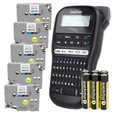 Produktbild von Brother Beschriftungsgerät PT-H110 mit Schriftband 5 Stk. TZe-231
