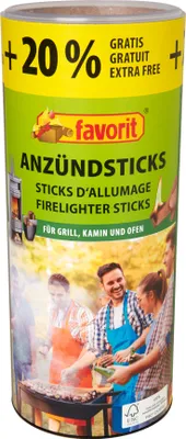 Immagine prodotto di Favorit Anzündestiks Naturholz; Praktische Anzünder aus Echtholz und Wachs - 100