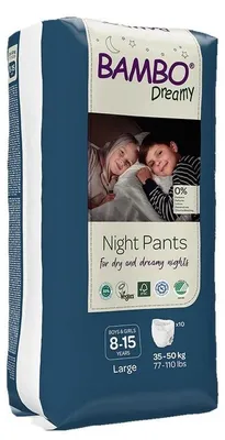 Productafbeelding van Bambo Nature Bambo Dreamy Night Pants 8-15 Jaar (10 stuks)