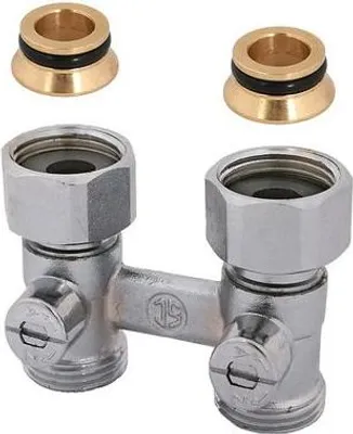 Imagen del producto de JS, brazo de conexión para sistema de tuberías compactas, conexión de doble rosca, cónico, DN15, UE-MU3/4", níquel