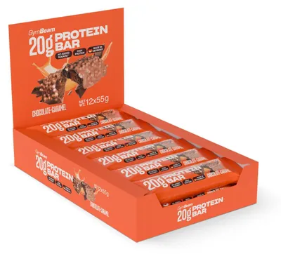 Produktbild von GymBeam - Proteinriegel, 12 x 55 g, Schokoladen-Karamell
