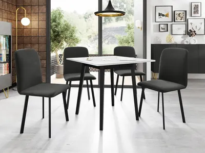 Obrázek produktu pro Jídelní set 4+1 PHOBIE - bílý / černý / šedý