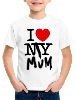 Produktbild von A.N.T. I Love My Mum T-Shirt Kinder new york amerika ny muttertag usa herz