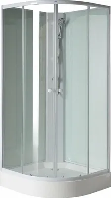 Obrázok produktu pre AIGO štvorhranný sprchový kút 900x900x2040 mm, biele profily, číre sklo
