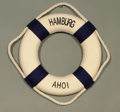 Produktbild von Rettungsring Deko 35cm blau Hamburg Ahoi maritimer Ring