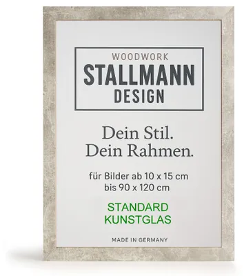 Produktbild von Bilderrahmen |Farbe:Beton Hell|Bildgröße: 80x120 cm|30 mm breite MDF-Leiste|mit Kunstglas|moderner Fotorahmen