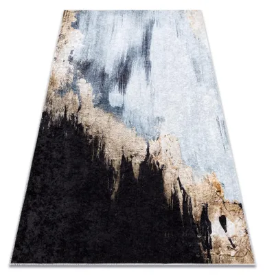 Image de Tapis lavable MIRO 51573.802 Abstraction antidérapant - bleu / or bleu 160x220 cm