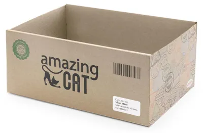 Image de Jouet pour chat Kratzbaum, fabriqué en carton, contenant de l'herbe à chat. Forme pratique
