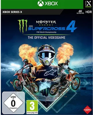 Produktbild von Milestone Srl Monster Energy Supercross – The Official Videogame 4, Xbox Series X, Multiplayer-Modus, E (Jeder), Physische Medien
