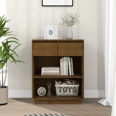 Produktbild von vidaXL Beistellschrank Honigbraun 60x34x75 cm Massivholz Kiefer