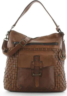 Produktbild von Harbour 2nd IRIS Umhängetasche Crossover Flecht Cognac