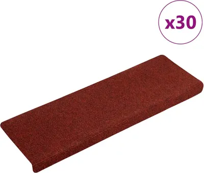 Produktbild von Stufenmatten Selbstklebend 30 Stk. 65x21x4 cm Bordeauxrot Rechteckiger Rand