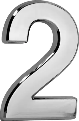 Immagine prodotto di Numero MagicHome "2" civico, con nastro adesivo, argento, descrittivo, 70x100 mm, ABS
