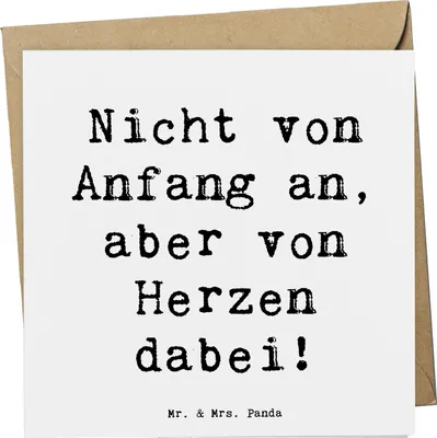 Produktbild von Mr. & Mrs. Panda Grußkarte Spruch Adoptivkind von Herzen - Weiß - Geschenk, doppelkarte, Familie, Liebe, Klappkarte, Geschenke, anlasskarte, Freude, Familienbande
