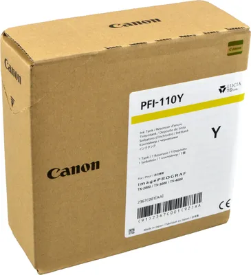 Produktbild von Canon PFI-110Y, Gelb, Tinte auf Pigmentbasis, 160 ml