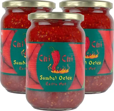 Obrázek produktu pro SAMBAL OELEK Chilli Pasta extra pálivá CHI-CHI 3x 720ml