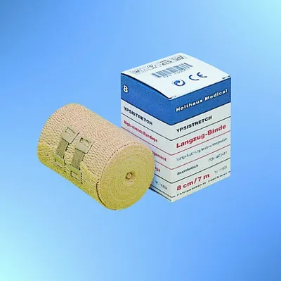 Produktbild von Langzugbinde kräftig Ypsistretch 8 cmx7 m 10 St
