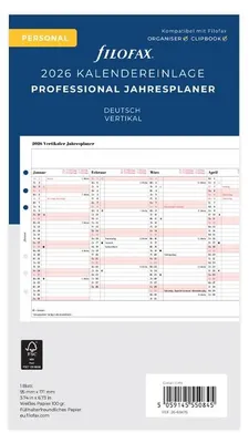 Immagine prodotto di FILOFAX Calendario 2026 - Agenda personale - Agenda annuale - Professionale - Tedesco - 26-68476