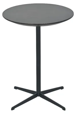 Produktbild von Moderner Runder Beistelltisch Schwarz Metall pulverbeschichtet 38x38x52 cm