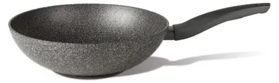 Immagine prodotto di TVS Wok Mineralia 28 Cm Antiaderente Manico Lungo Grigio