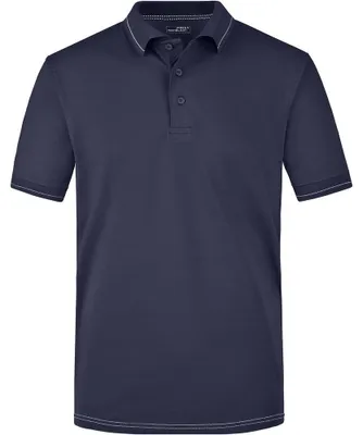 Immagine prodotto di James and Nicholson - Polo elasticizzata da uomo LT2266 (3XL) (blu navy/bianco)