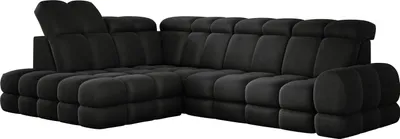 Produktbild von DomoHome Ecksofa Tollo Anthrazit Solar-Stoff Linke Seite 302x217x105 cm, L-Form Sofa mit Schlaffunktion, Bettkasten 120x85x17 cm, Elektrisch Verstellbar