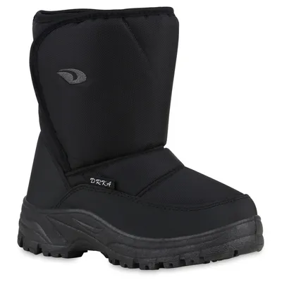 Produktbild von VAN HILL Kinder Warm Gefütterte Winter Boots Outdoor Profil-Sohle Schuhe 840866, Farbe: Schwarz, Größe: 25